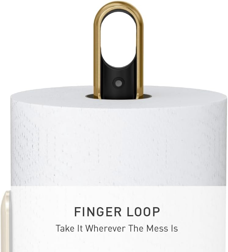 Simple Human Standing Paper Towel Holder with Spray Pump, Brass Stainless Steel, Gold - Image 5